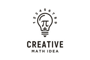 Light Bulb Pi Numeric Mathematics Logo: A Smart Design Asset