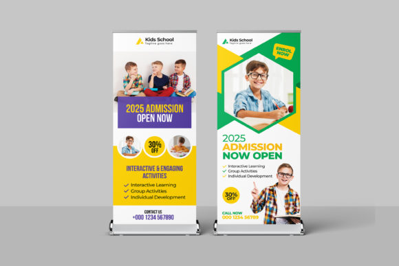 School Education Rollup Banner Template