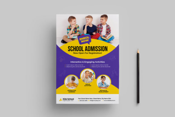 Strategic Communication with a School Education Flyer Template