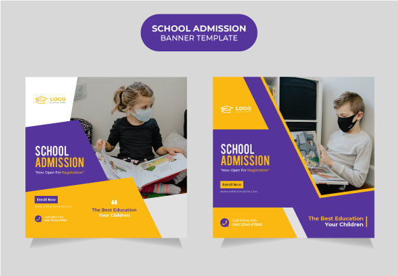 Strategic Visual Communication: Leveraging the School Education Admission Social Banner for Modern Enrollment